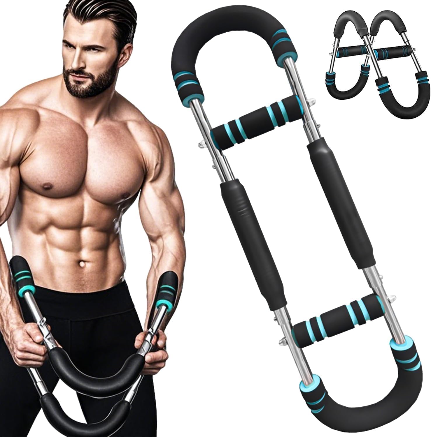 Twister Arm Trainer, 40-100lb Adjustable Chest Workout Equipment, Arm Trainer, Twister Arm Trainer,Detachable Fitness Equipment for Home Gym, Strength Building Workout Tool