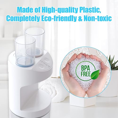 Miniatura 7 de Viicuper Dispensador automático de enjuague bucal sin contacto, dispensador de enjuague bucal montado en la pared de 18.6 fl oz para baño, lavabo y