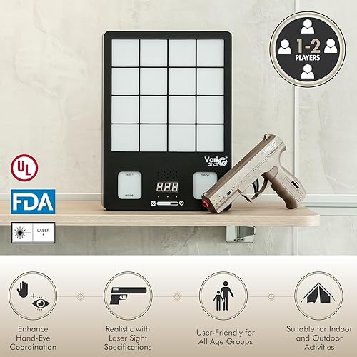 Miniatura 4 de GoShot Sistema de entrenamiento de tiro láser objetivo de entrenamiento VariShot con pantalla de punto de impacto y juegos cronometrados - Práctica