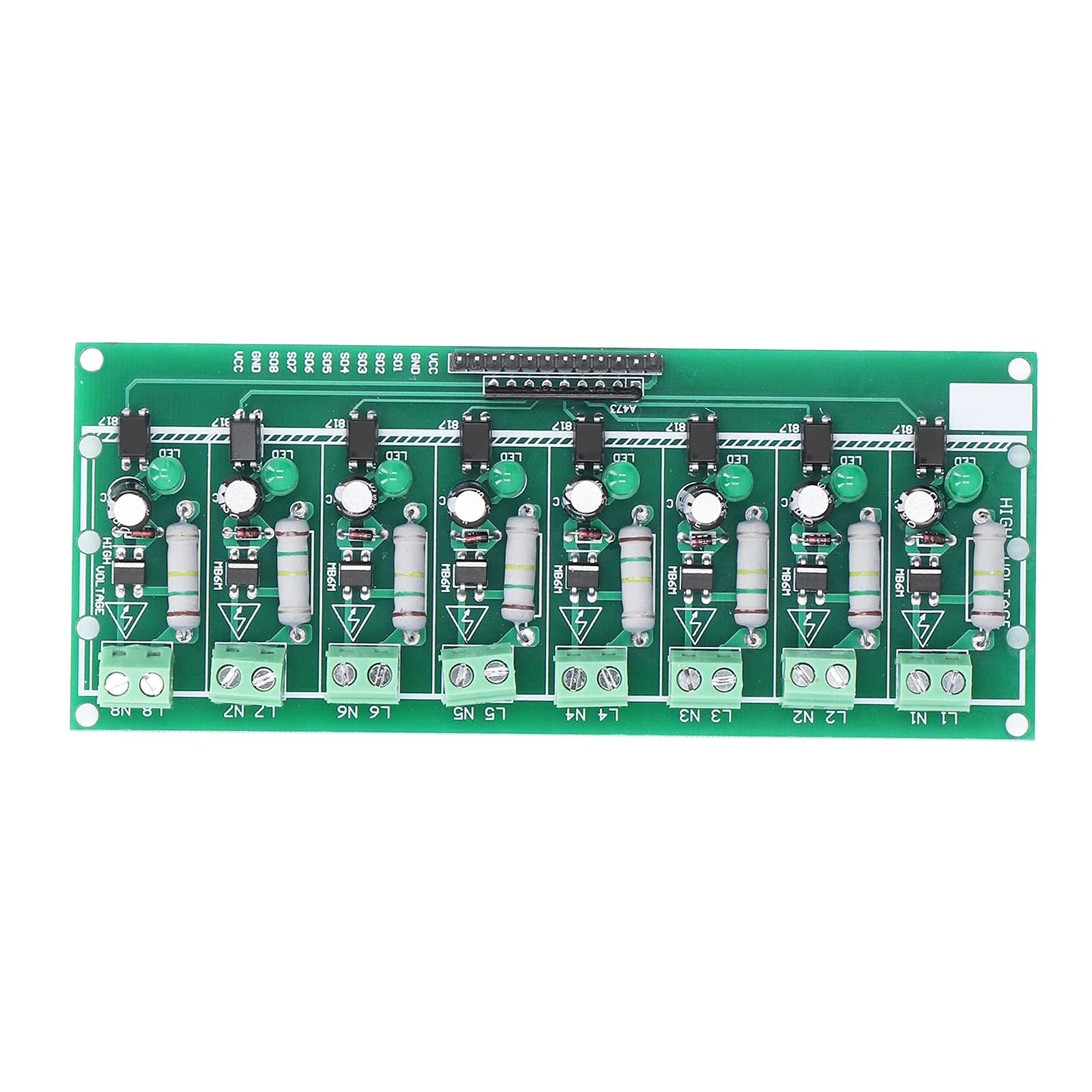 Izolacja Transoptorowa Płytka PCB Materiał 3-5V 8 Kanałowy Moduł Wykrywania Napięcia PLC Moduł Konwertera Poziomu Napięcia 220V AC dla Majsterkowiczów