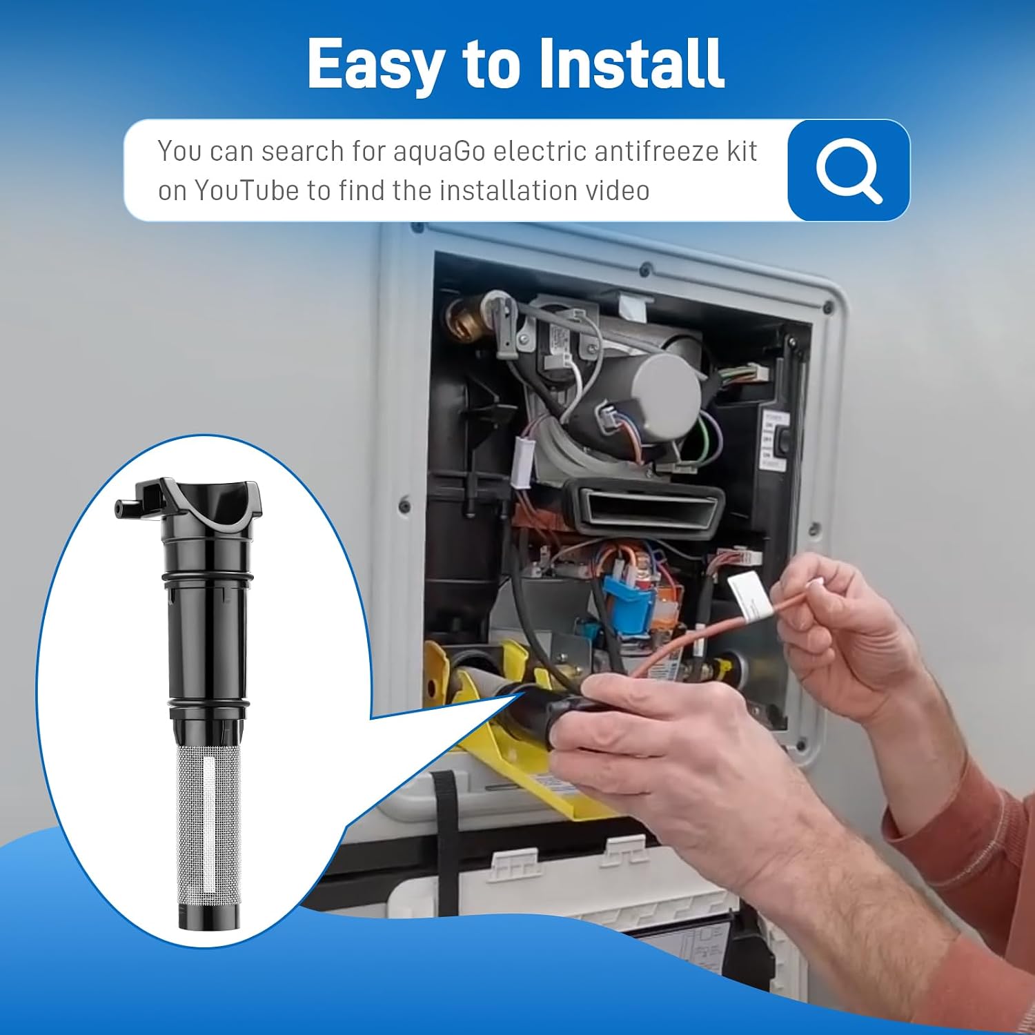 Filter Replacement for Electric Antifreeze Compatible with Truma AquaGo RV