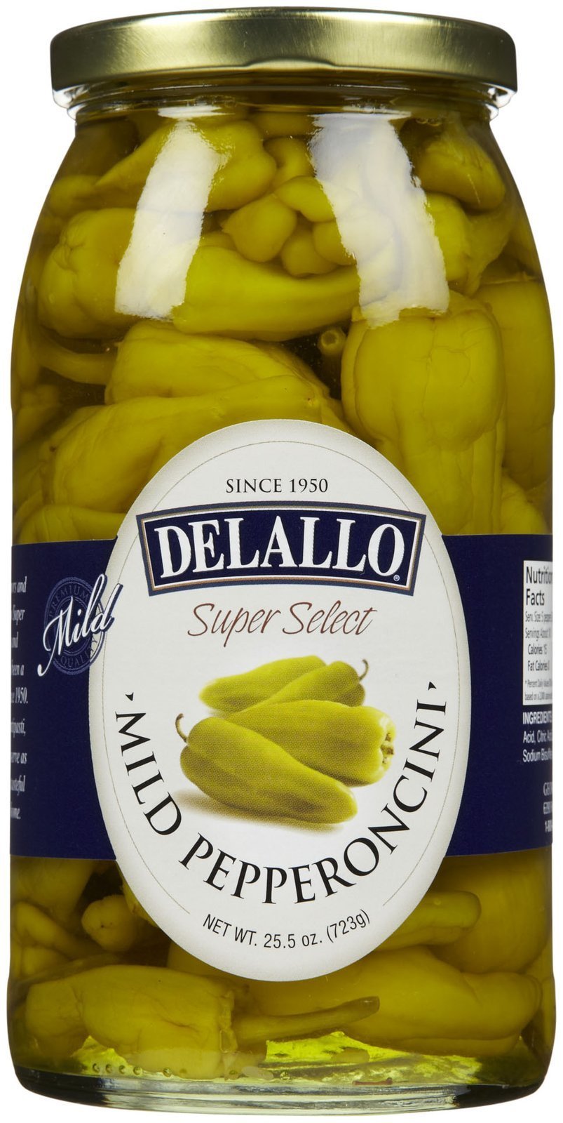 Delallo Pepperoncini Mild 25.5 Oz