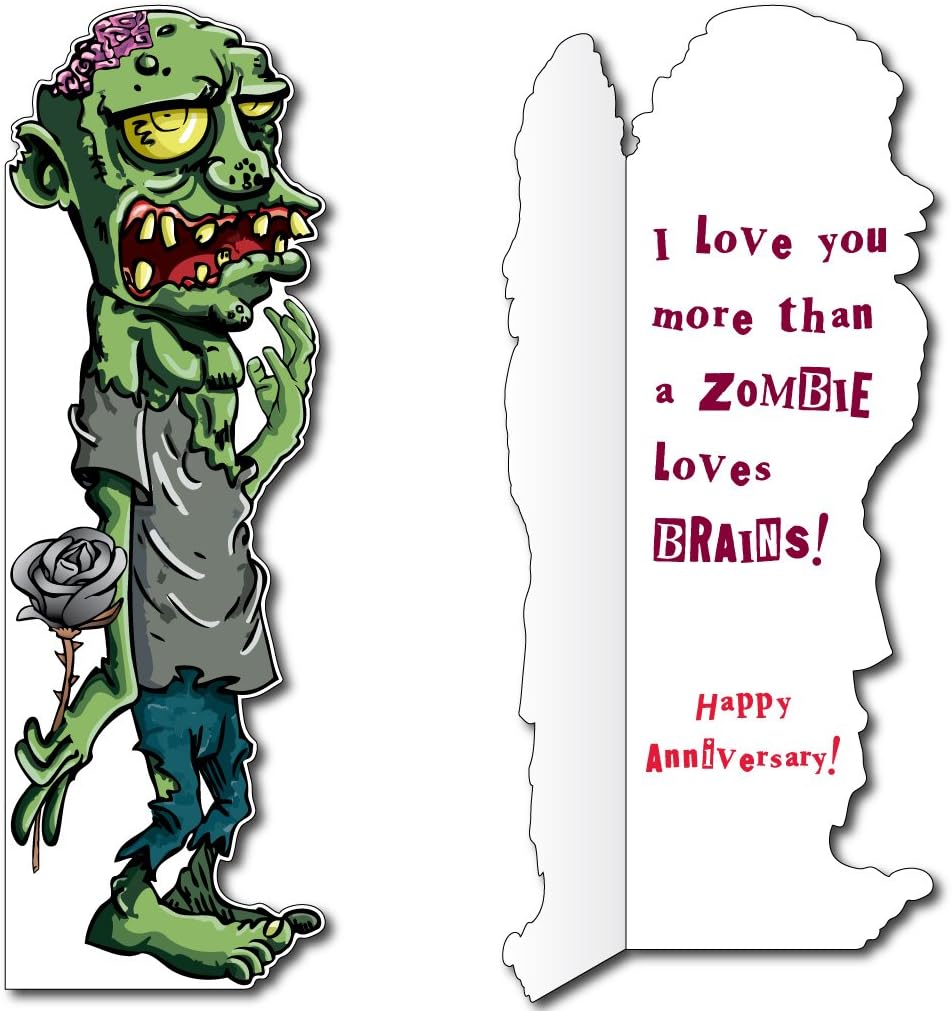 VictoryStore Jumbo Greeting Cards: Happy Anniversary Card (Life Size Zombie Card) 5 feet 8 inches with Envelope