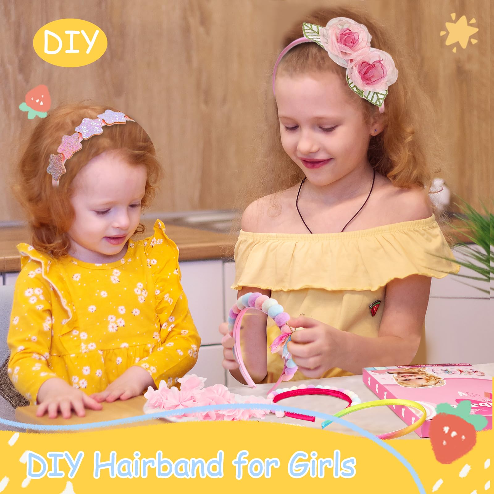 ZYKORT DIY Haarreifen Bastelset Für Mädchen - Kreativer Haarschmuck Zum Selbermachen