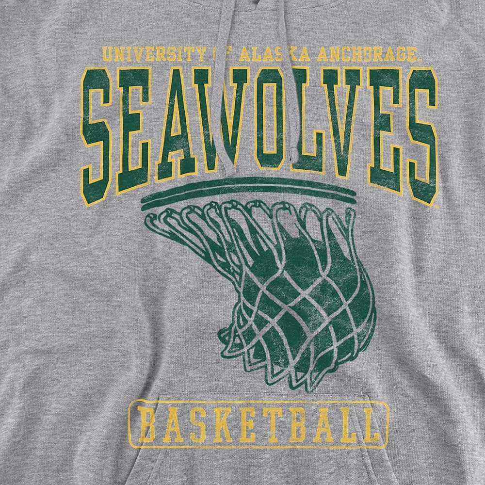 University of Alaska Anchorage Official Basketball Hoop Unisex Adult Pull-Over Hoodie