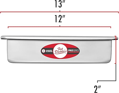 Miniatura 2 de Fat Daddio's Molde cuadrado de aluminio anodizado para tartas, 12 x 2 pulgadas (paquete de 2)