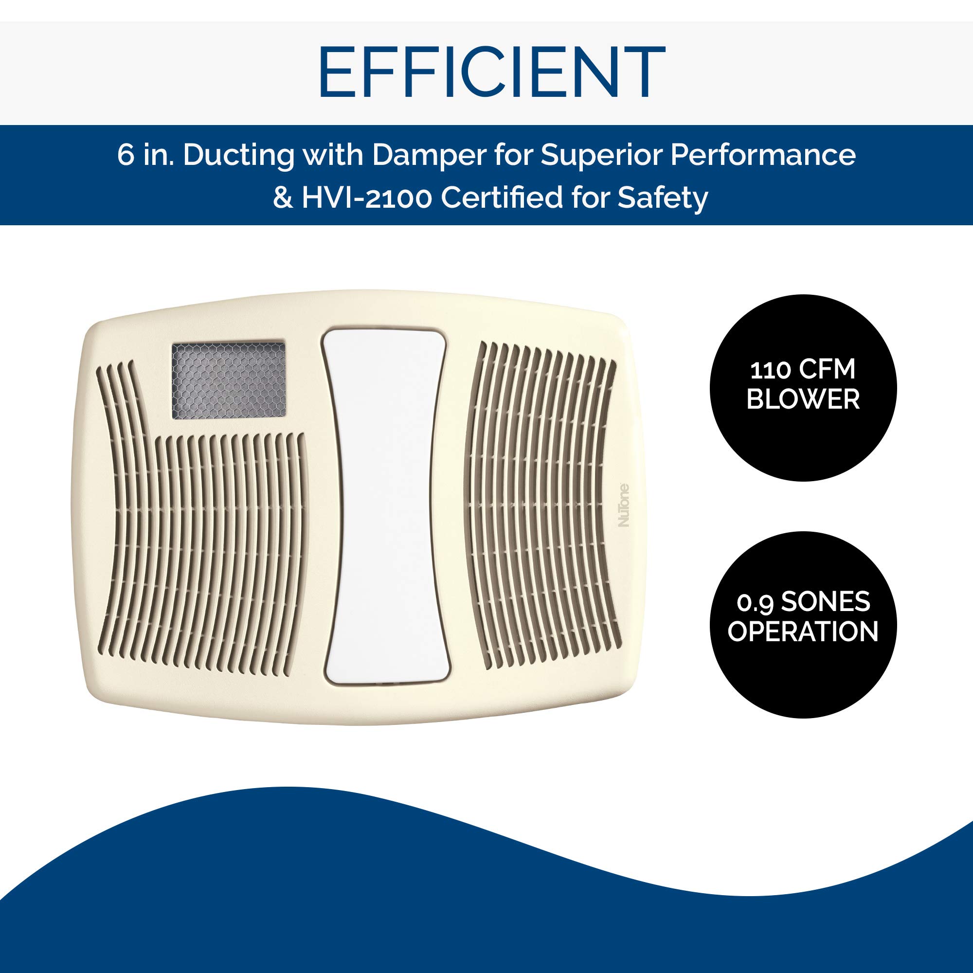 Broan QTXN110HL Ultra Silent Heater Combination Ventilation Fan with Light  in 6 Round Ducting (110 CFM) : Amazon.ca: Tools u0026 Home Improvement