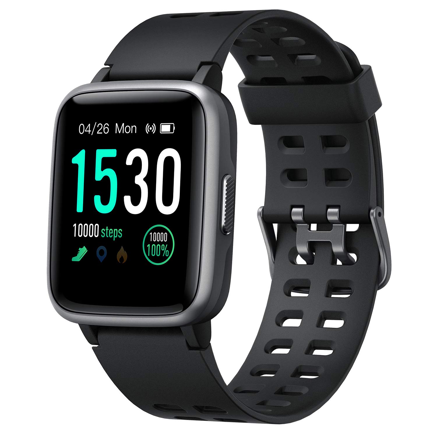 Smart Watch,Arbily Smartwatch with Heart Rate Monitor Waterproof Swimming Smart Watch with Sleep Tracker Pedometer Step Calorie Counter,Smart Watches for Women Men Kids,Black