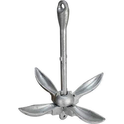 Extreme Max 3006.6666 BoatTector Galvanized Folding/Grapnel Anchor - 9 lbs.