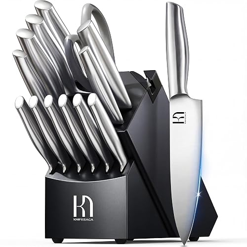 KnifeSaga 14 Pcs Knife Block Set