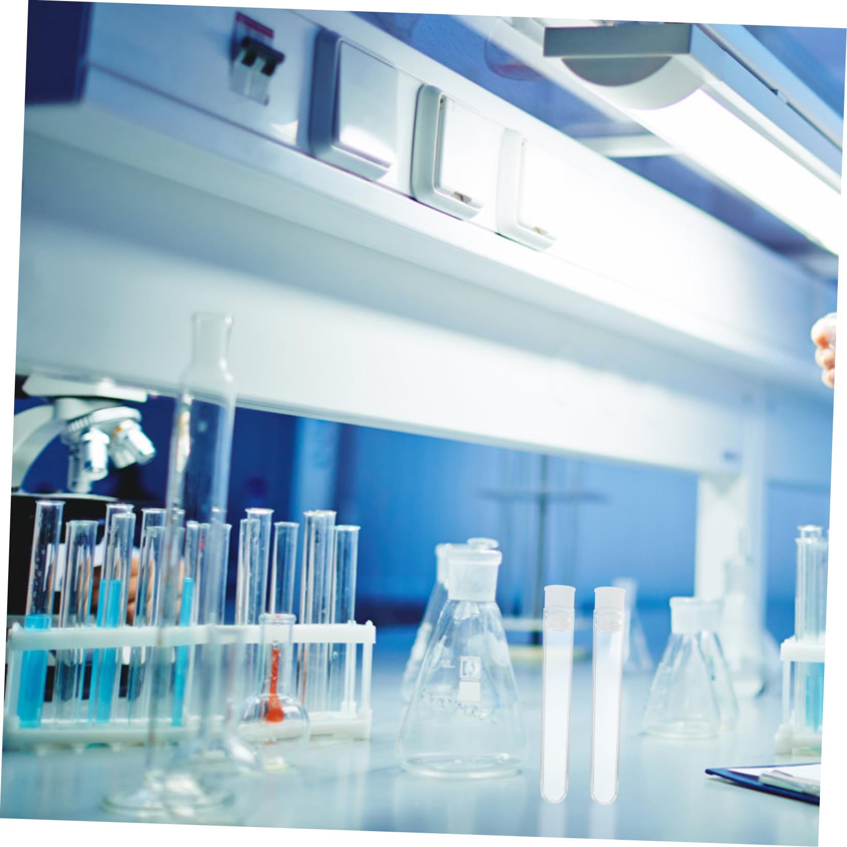 GLEAVI 250stücke Klare Testtuben Aus Kunststoff Mit Deckel Reagenzgläser Für Junge Mädchen Für Wissenschaftliche Experimente Und Themenpartys Tragbare Und Transparente