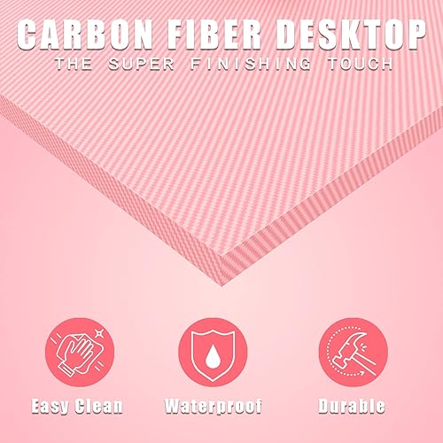 Miniatura 5 de Homall Escritorio para juegos en forma de L rosa con soporte grande para monitor para oficina en casa, estudio, escritura, estación de trabajo,