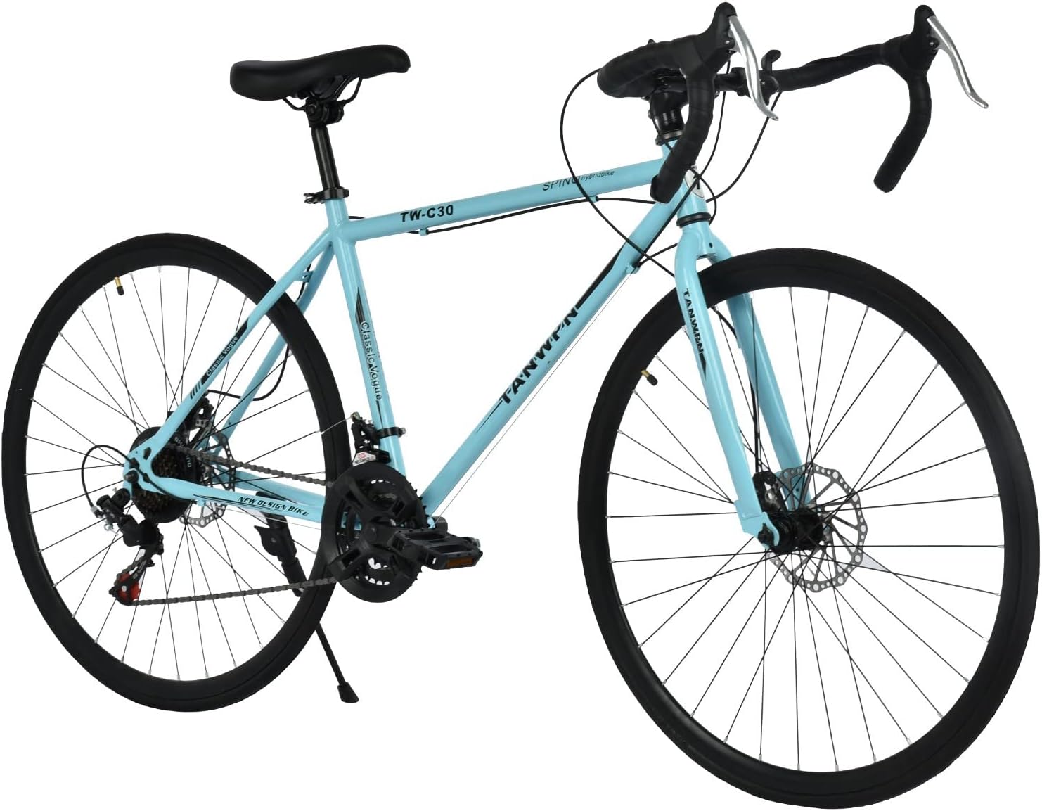 Adult Road Bike for Men/Women, 21 Speeds Road Bicycle with 700C Wheels, High Carbon Steel Frame, Dual Disc Brake Commuter Bicycle : Sports & Outdoors