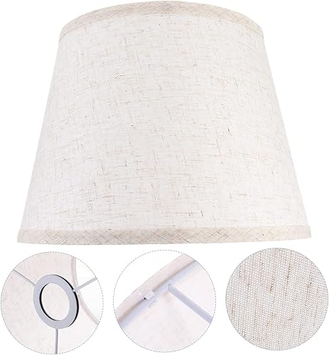 Miniatura 7 de Homoyoyo Pantalla de estilo retro de la lámpara de tela de la lámpara de lino natural decorar la pantalla de material de lino
