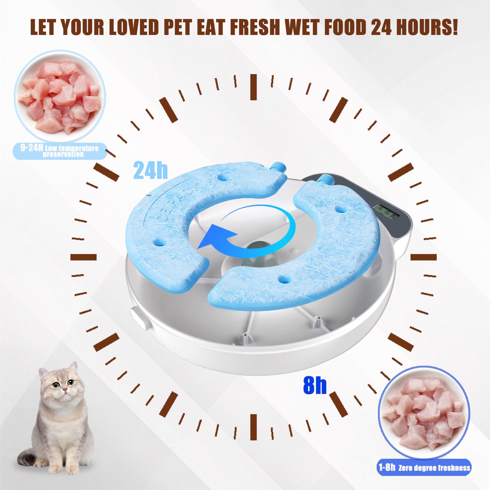 2 Pcs Replacement Ice Packs for Automatic Cat Feeder Wet Food and Automatic Pet Feeder （Place It Horizontally, Not Vertically） - image 5