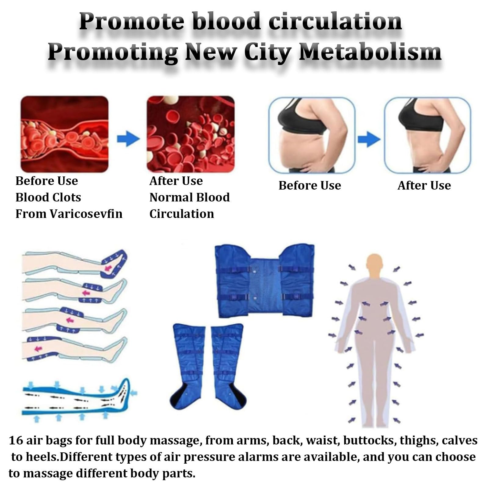 Máquina profesional de drenaje linfático con masaje de aire a presión, masaje desintoxicante para piernas, cintura y brazos, instrumento de belleza para esculpir el cuerpo y adelgazar.