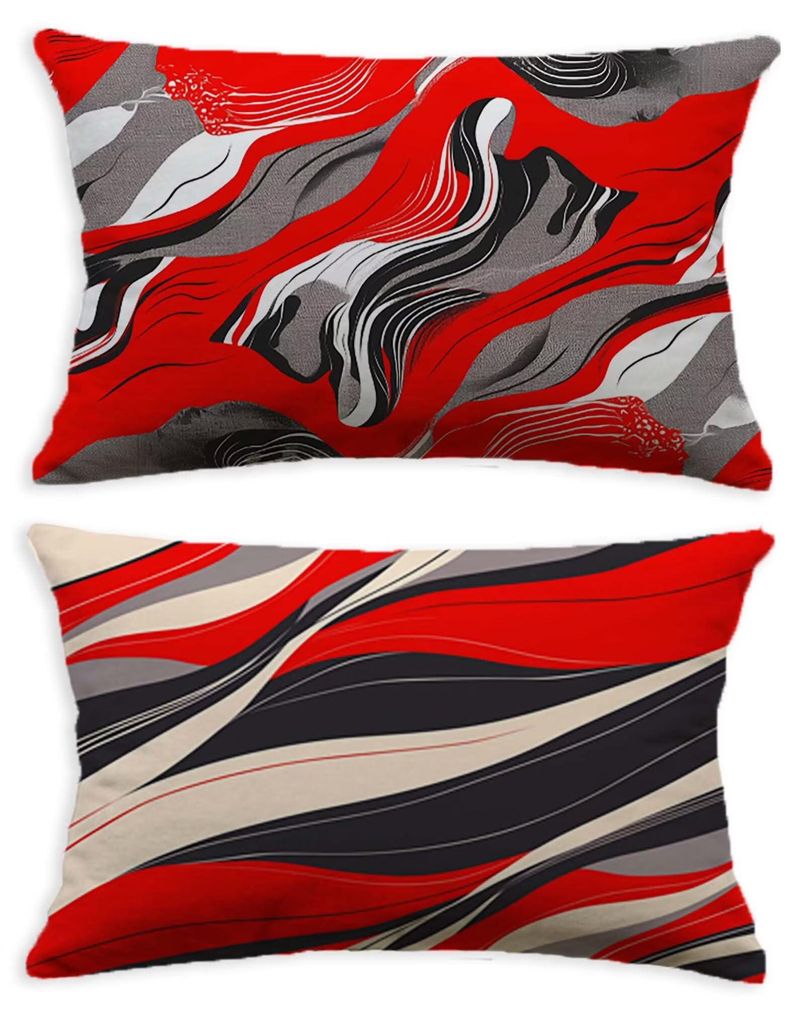 Housse de coussin rouge 60x90 pour un salon chaleureux et un canapé accueillant