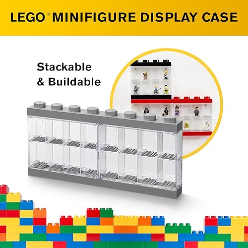 Miniatura 7 de Room Copenhagen LEGO - Estuche de exhibición de minifiguras apilable, contenedor de almacenamiento para figuras coleccionables, 4 tachuelas, color