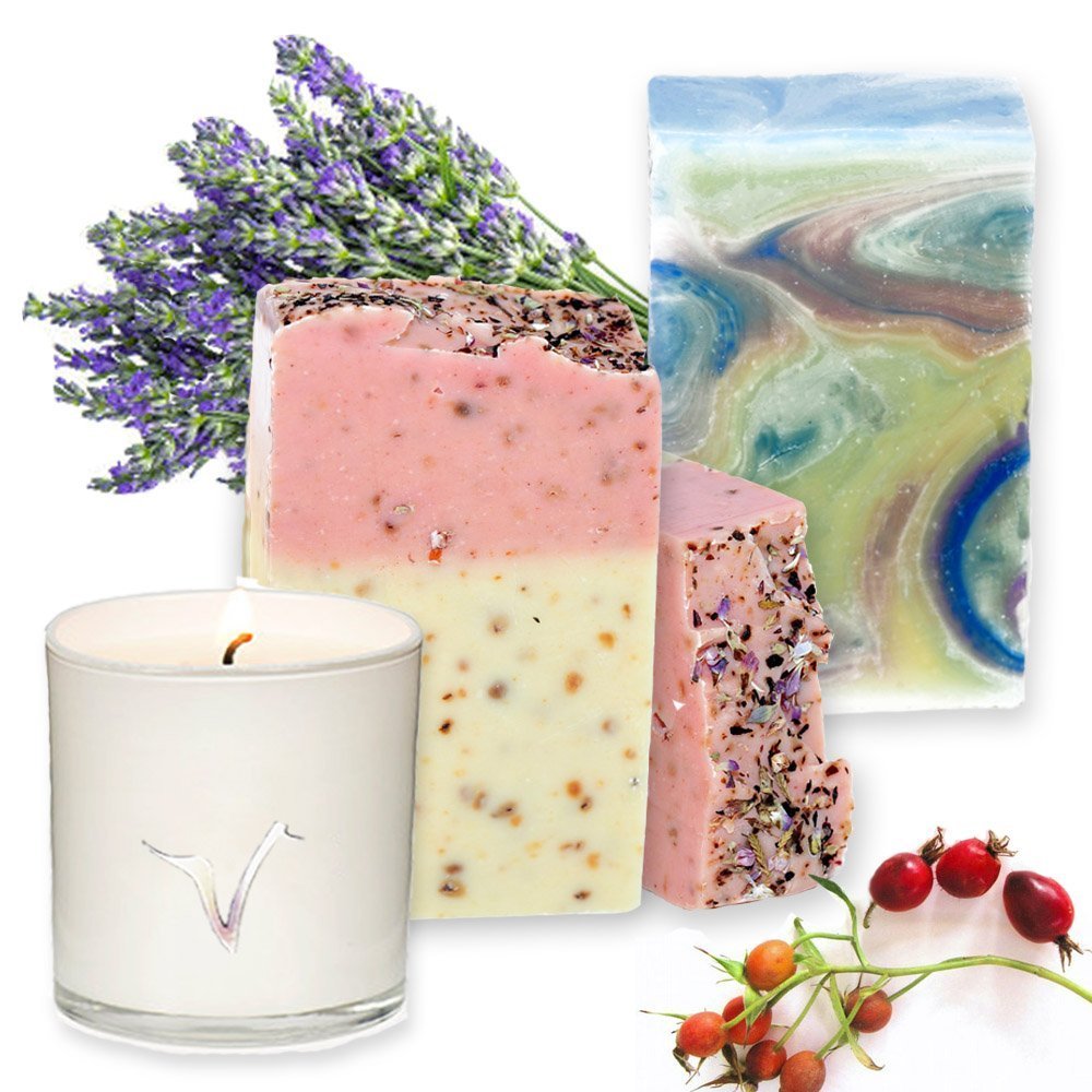 Buy Artisan Natural Soap Soy Wax Scented Candle Gift Set. Online at