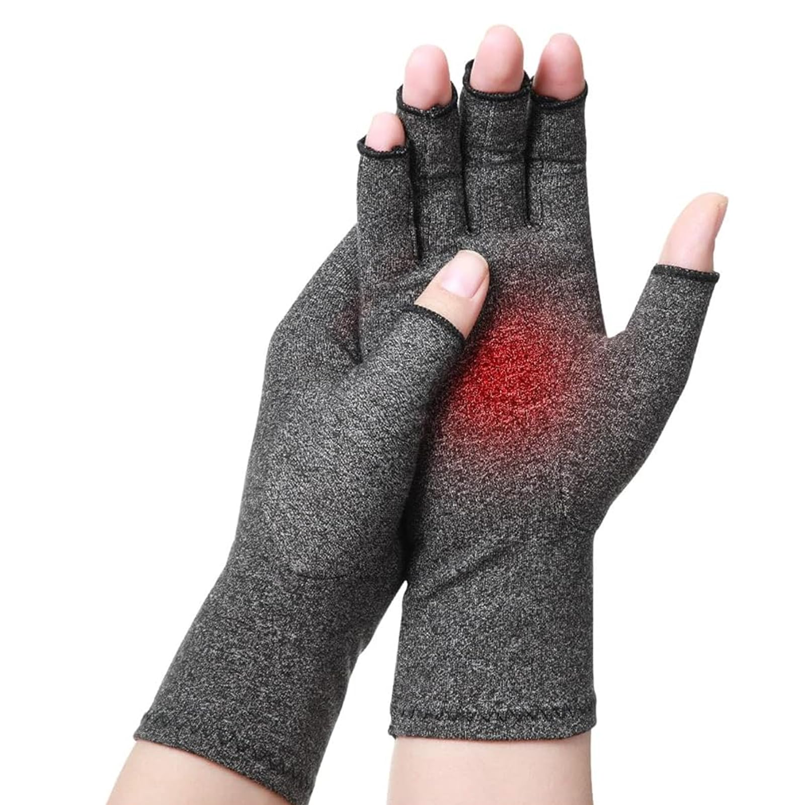 Guanti a compressione per artrite in bambù, per uomini e donne, senza dita, per tunnel carpale, polso, mano, per dolori da artrite