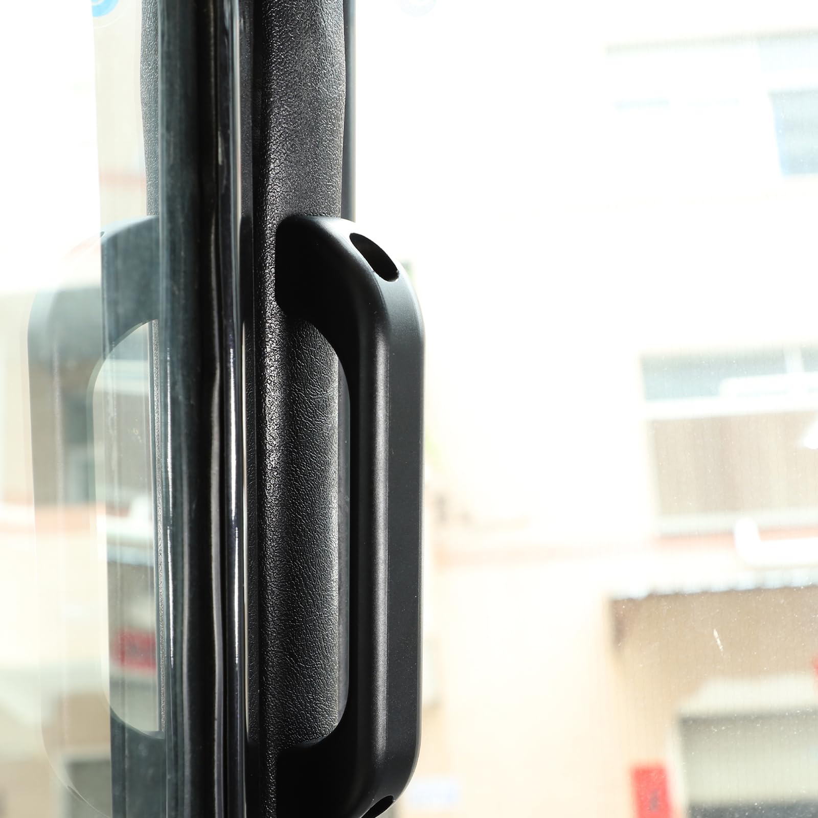 PIUGILH Impugnatura a colonna per auto, adatta per Land Rover Defender, per interni auto, colonna A, ricambio per Land Rover Defender 110 90, maniglia interna per accessori Land Rover Defender (nero)