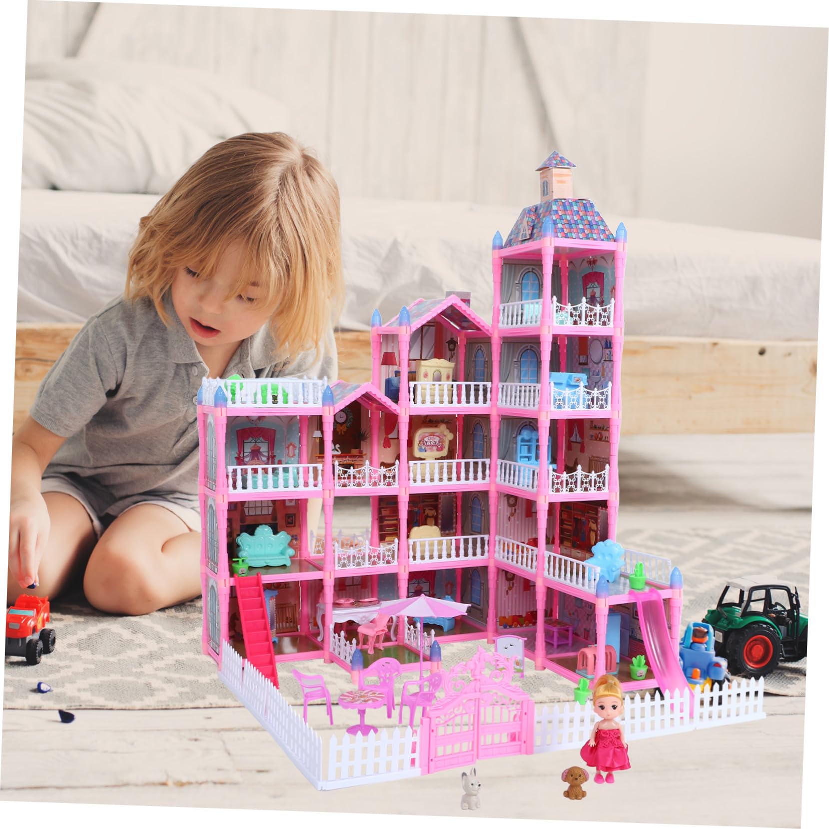 Toyvian Casa Bambole Castello Principessa per Bambine Casa Bambole Gioco Bambine Principessa