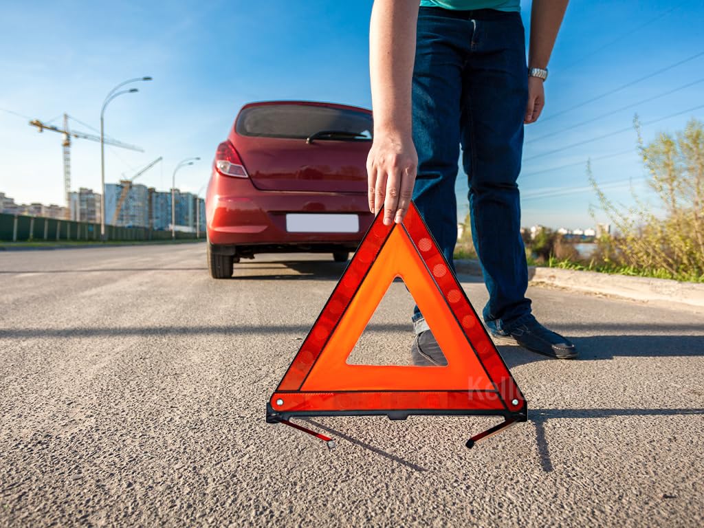 Triangolo D'avvertimento,Triangolo Emergenza,Triangolo Auto Pieghevole,Triangoli di Segnalazione,Triangolo Sicurezza Emergenza,per la Costruzione di Strade e Incidenti di Sicurezza