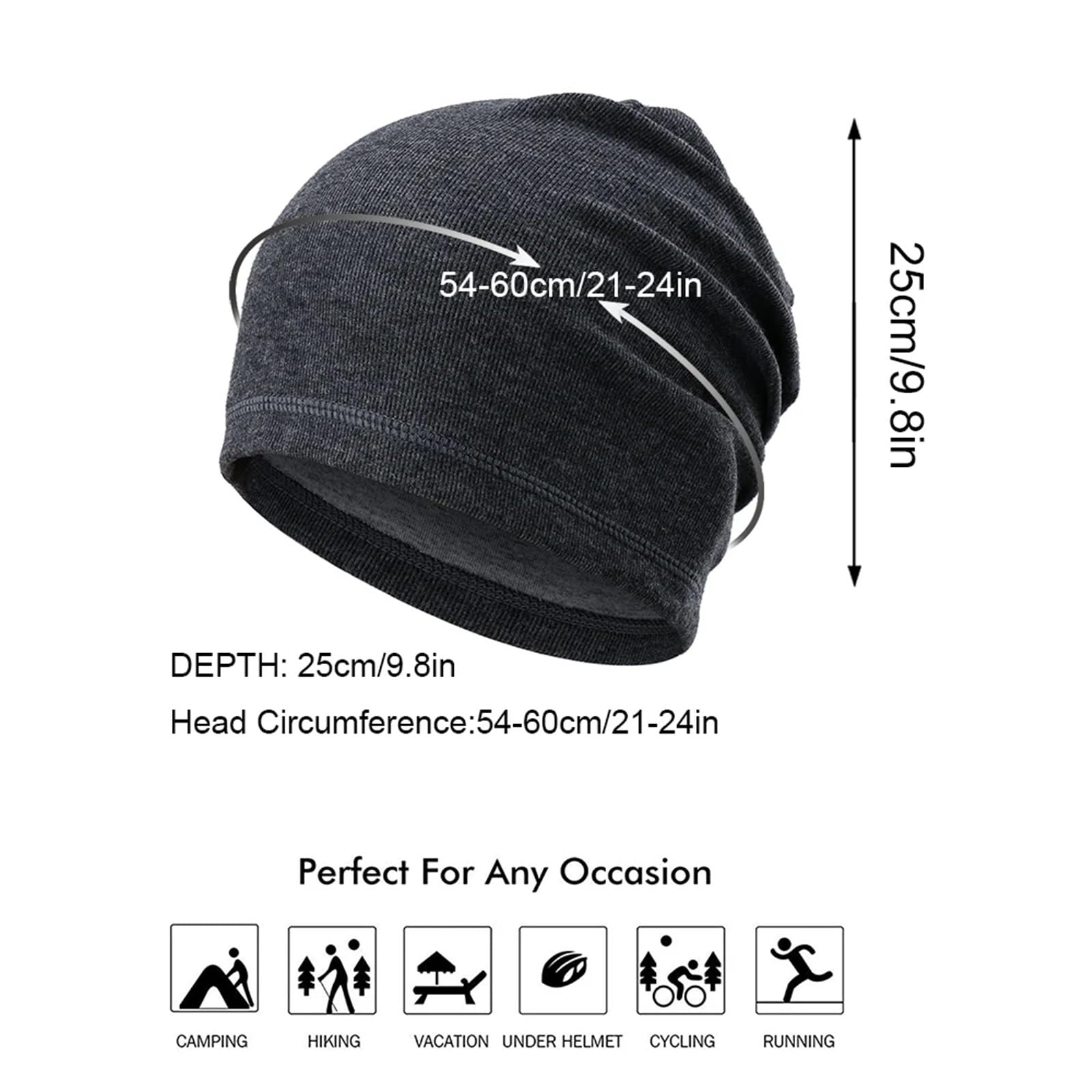 2 pezzi berretto invernale termico corsa sport cappelli elasticizzati sottili sci escursionismo ciclismo snowboard berretti da esterno uomo donna Per Il Ciclismo