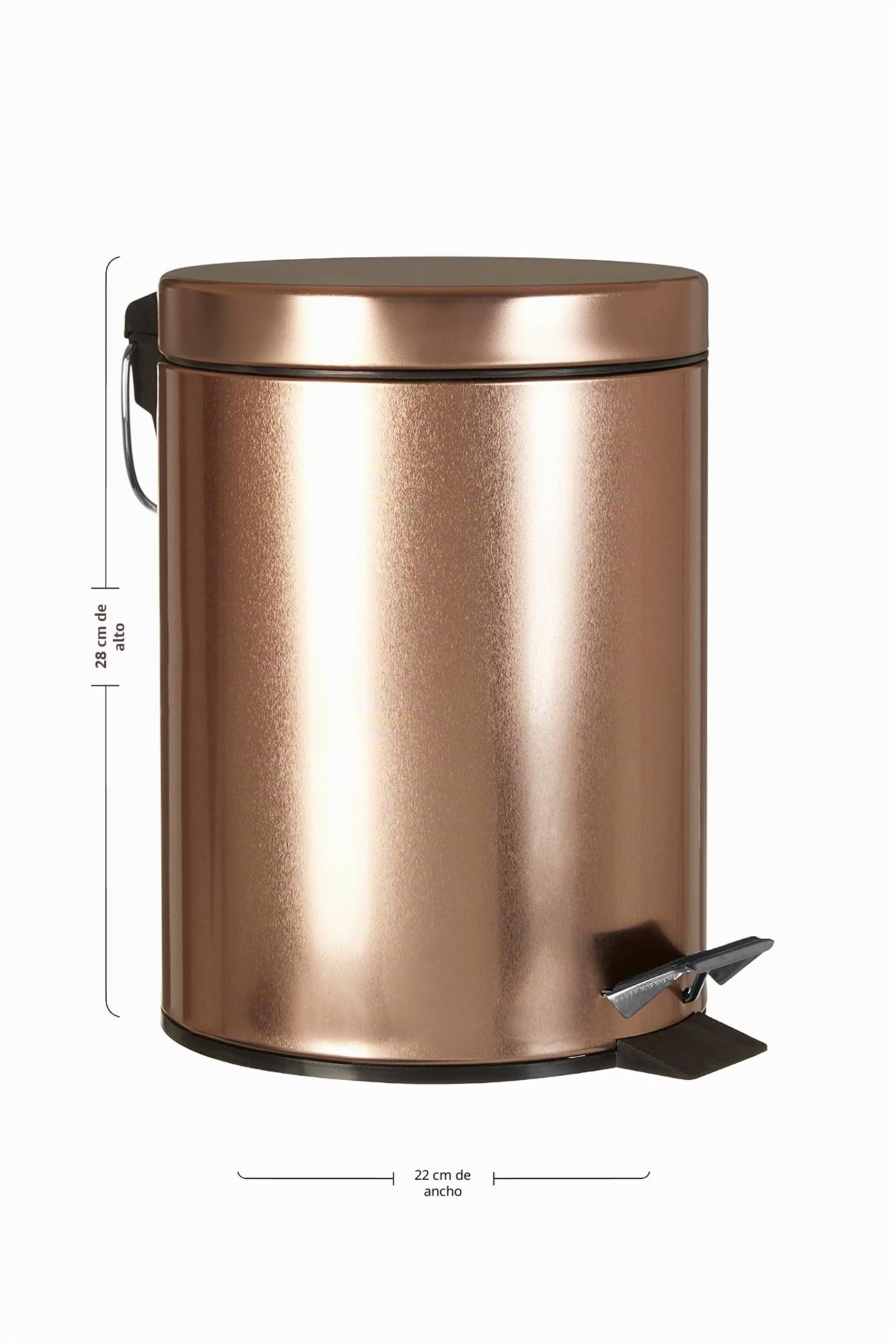 Premier Housewares Kicthen - Papelera de Polipropileno, estaño, Oro Rosa, Talla única