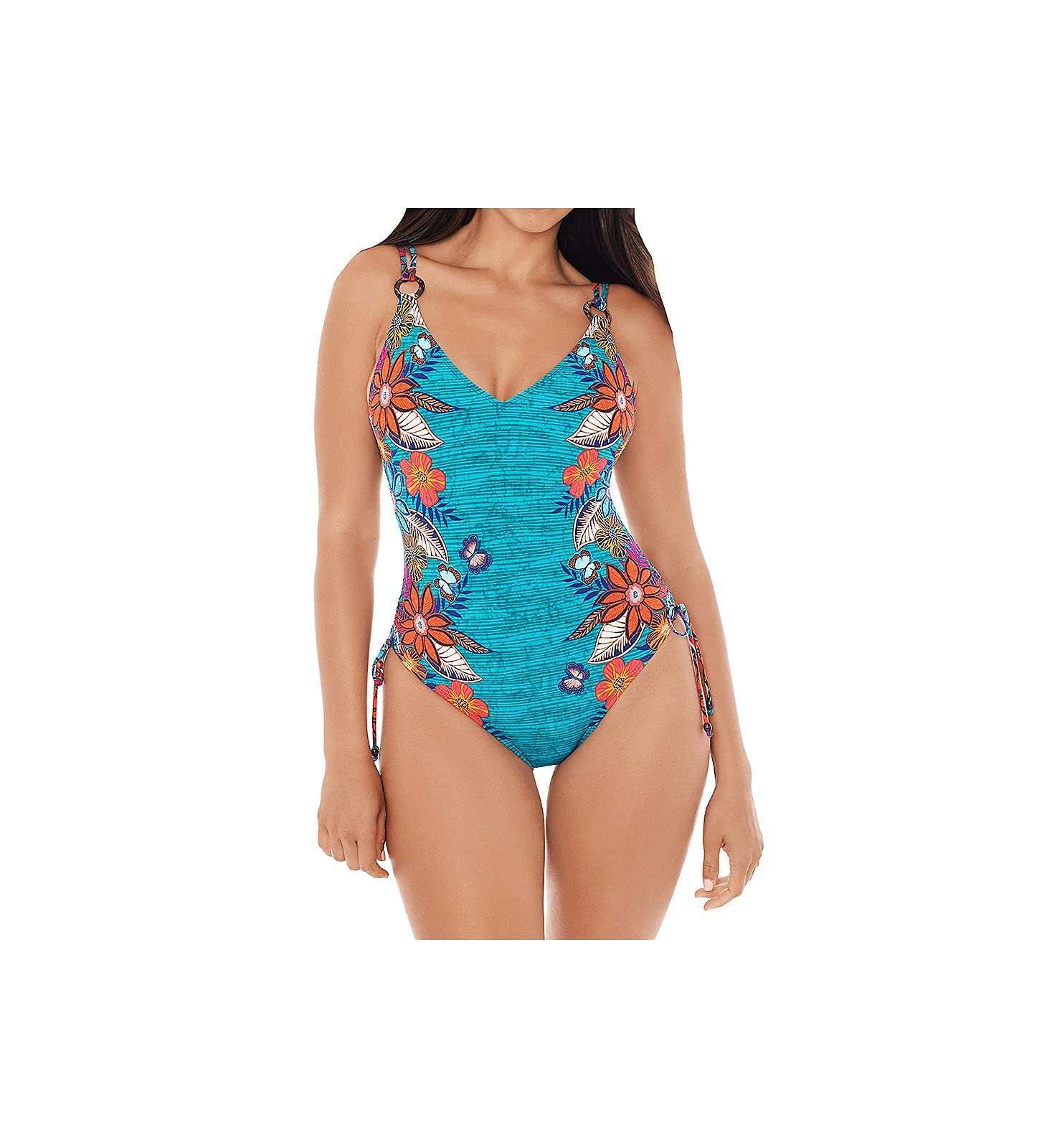 Skinny Dippers Women's Swimwear Shape Shifter V-Neckline Soft Cup Adjustable One Piece Swimsuit