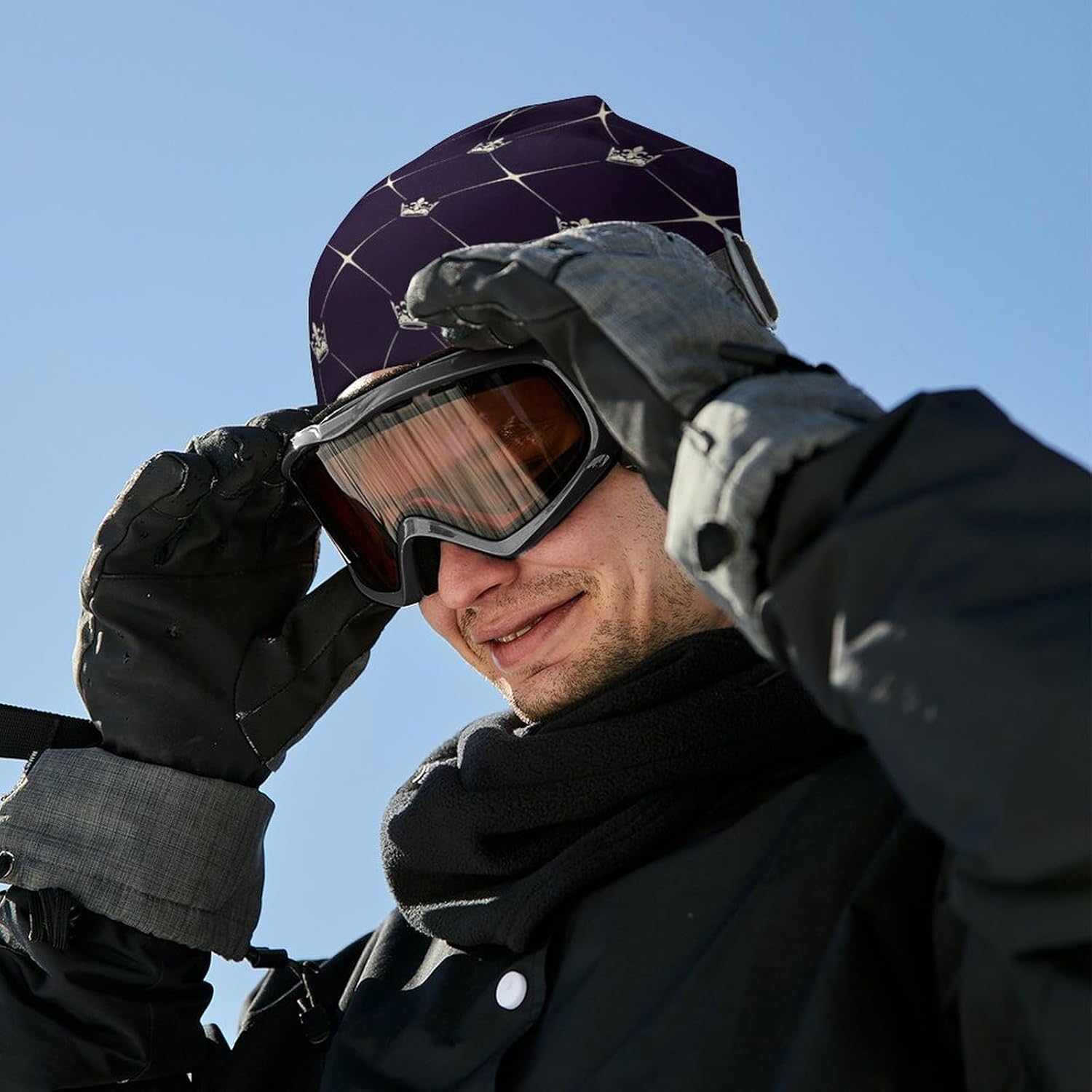 Shiny Queen Crown Beanie Hat Chemo Cap Skull Caps for Women Men Stretch Slouchy Headwear Hats Winter Summer Warm Hat Knitted Hats - Image 8