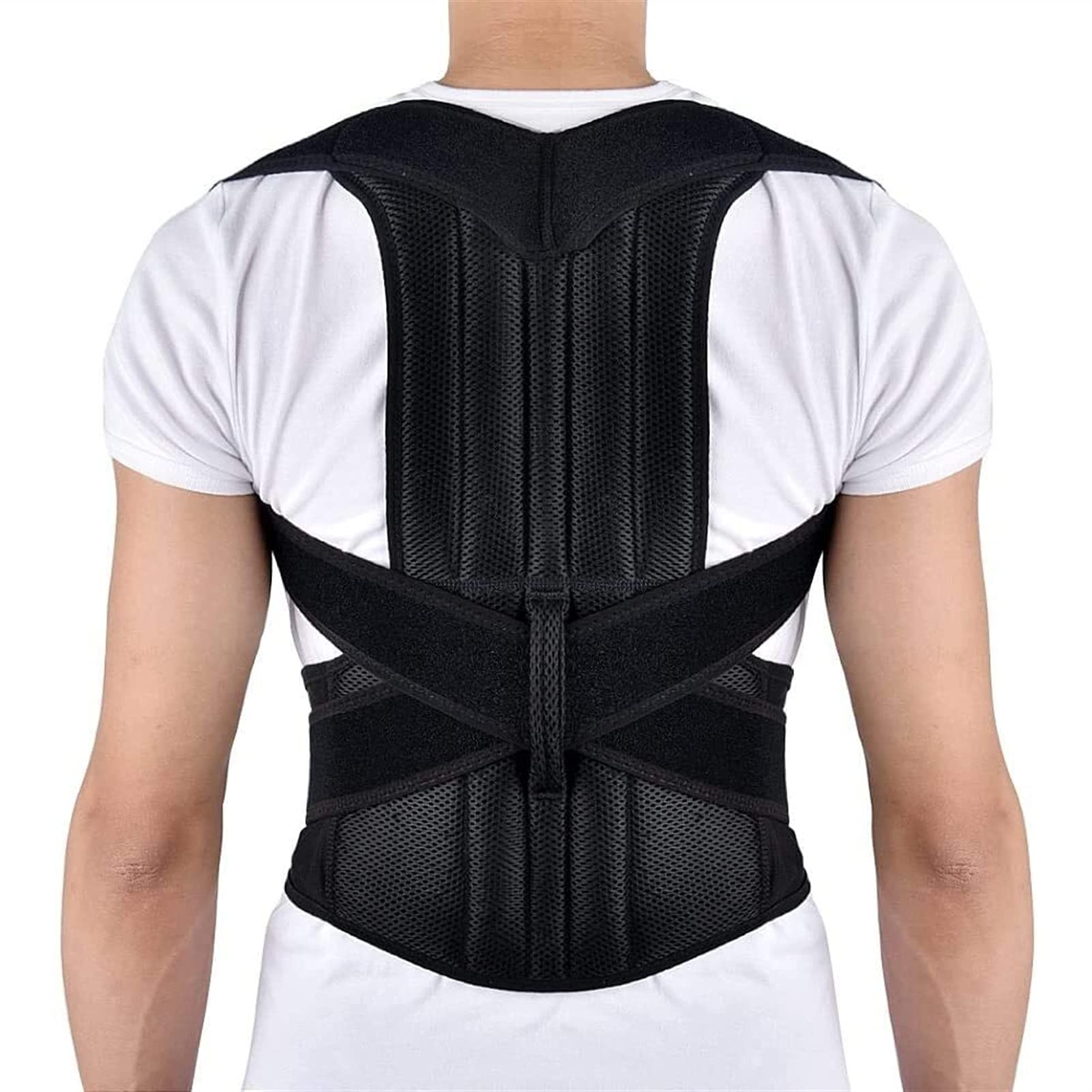 Corrector de Postura de Clavícula Ajustable Enderezador Corrección de Banda Lumbar Hombro Espalda Brace Soporte Cinturón (Tamaño : X-Large) (X)