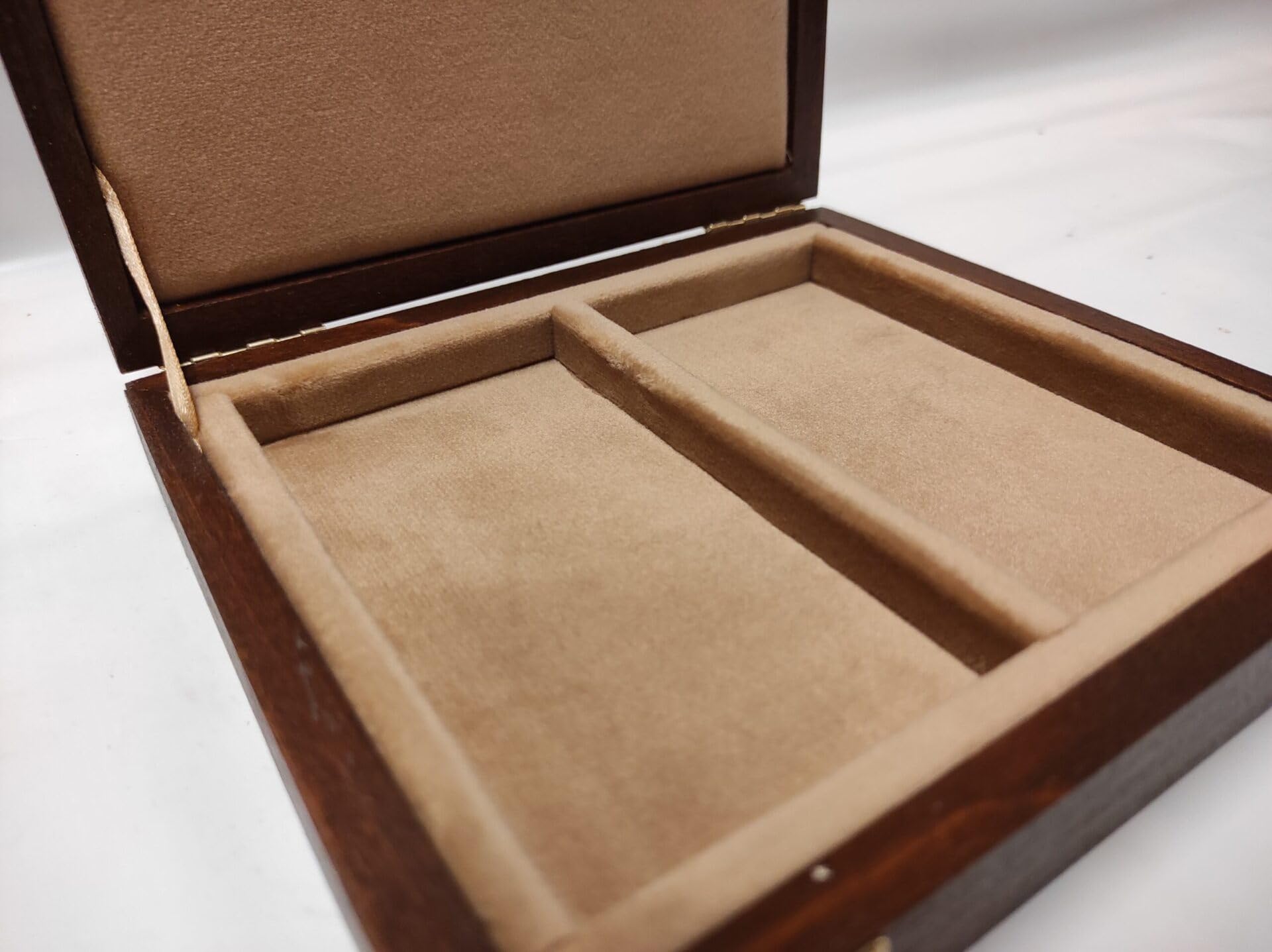 Estuche de Madera para medallas con Cinta, Expositor para Monedas y medallas de colección, 2 Compartimentos, Terciopelo Italiano, numerado y Certificado