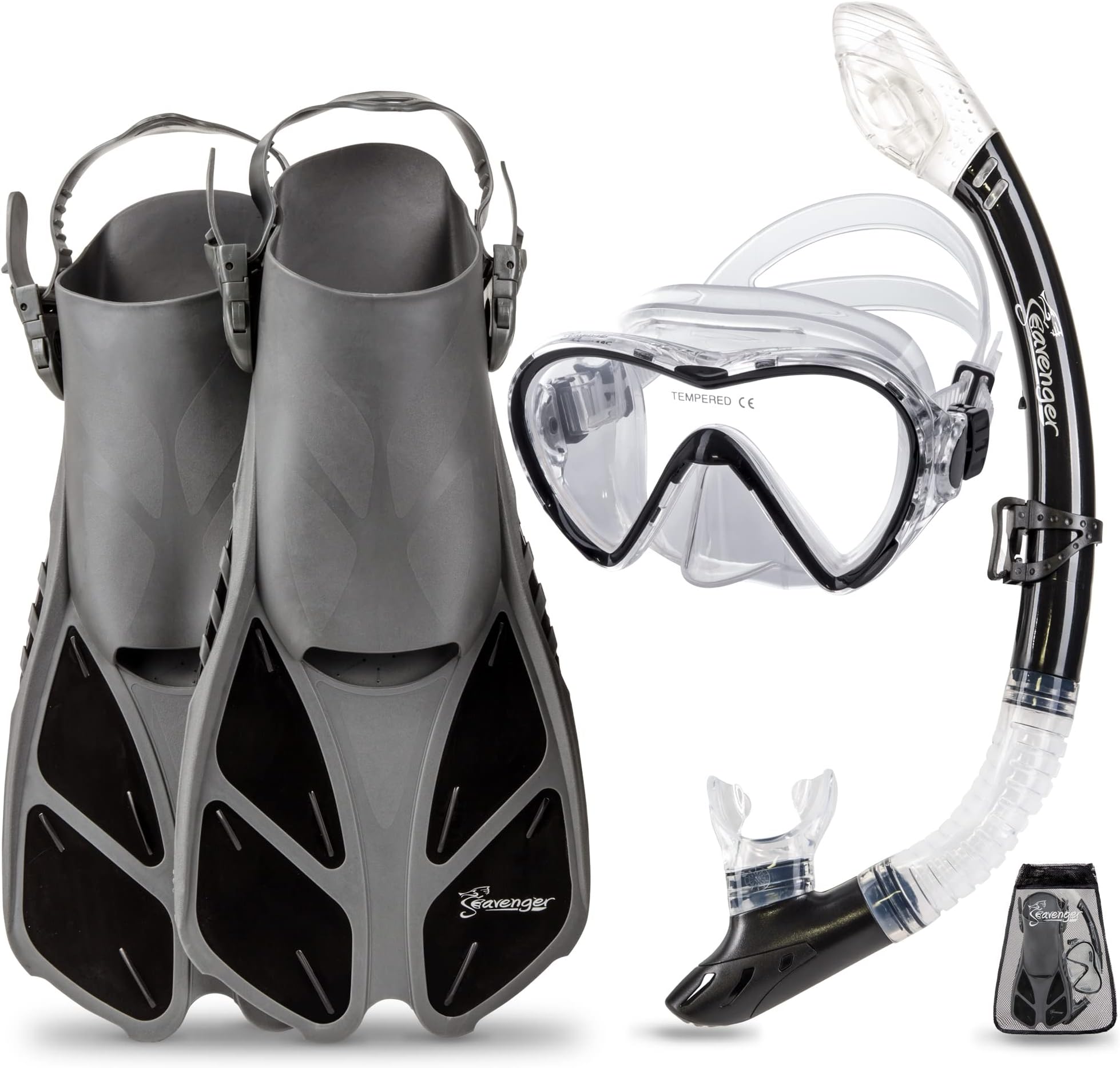 Seavenger Aviator Snorkeling Set with Gear Bag