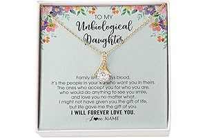 Personalized to My Bonus Daughter Necklace from Stepmom Stepdad, I Will Always...