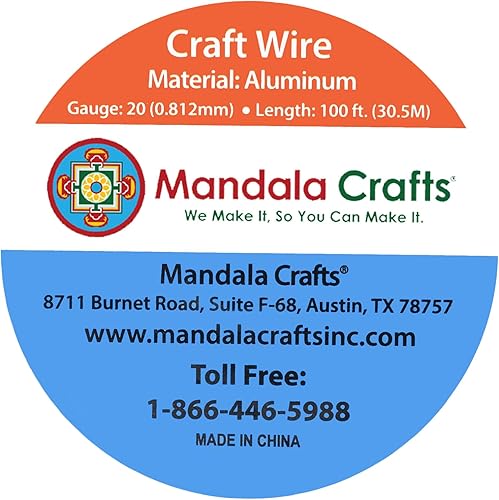 Miniatura 681 de Mandala Crafts - Alambre de aluminio anodizado de calibre 22 para hacer joyas - 121.92 m de alambre flexible de color en tonos pastel - Flexible