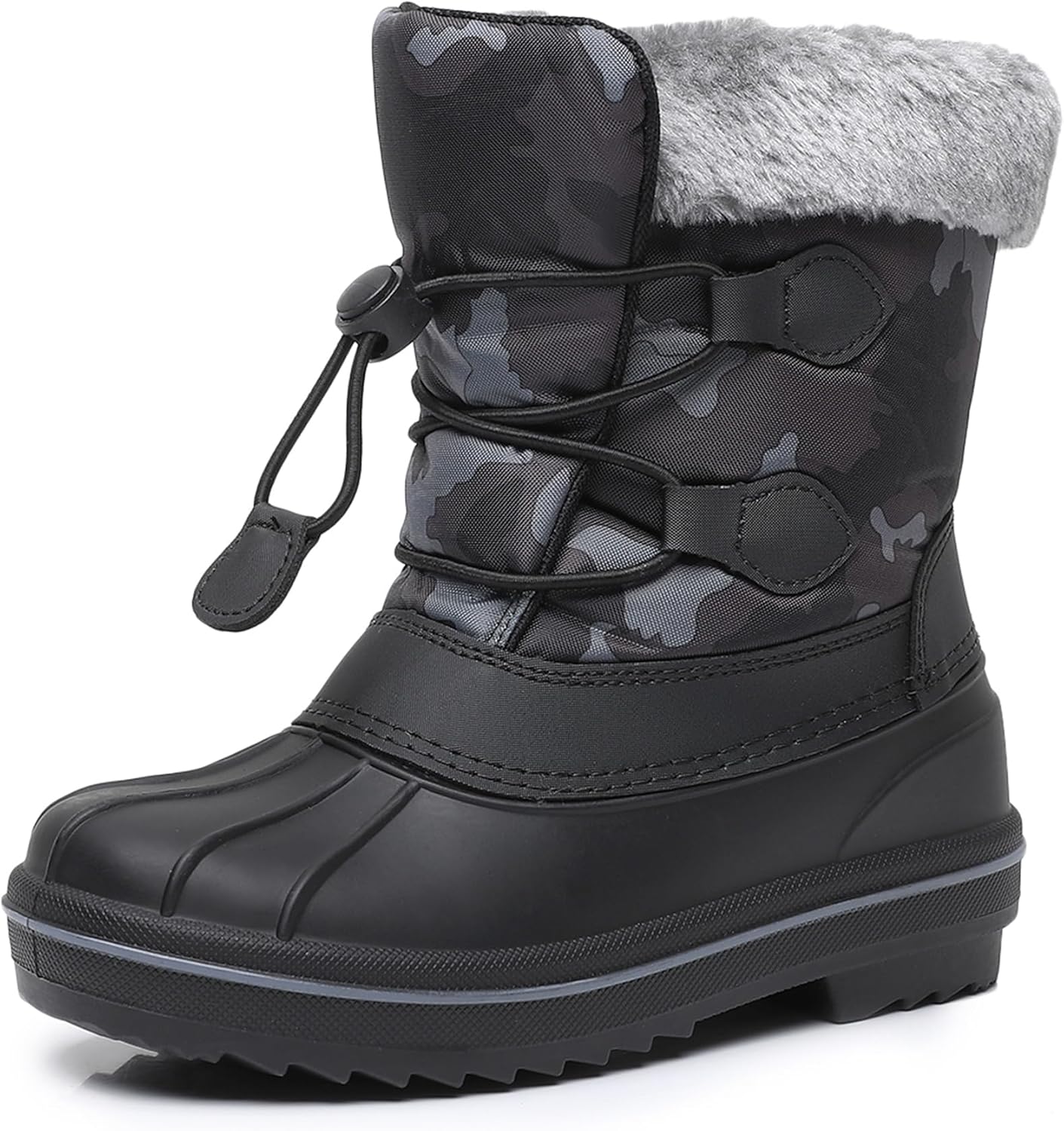 Apakowa Boys Girls Winter Boots - Waterproof Insulated