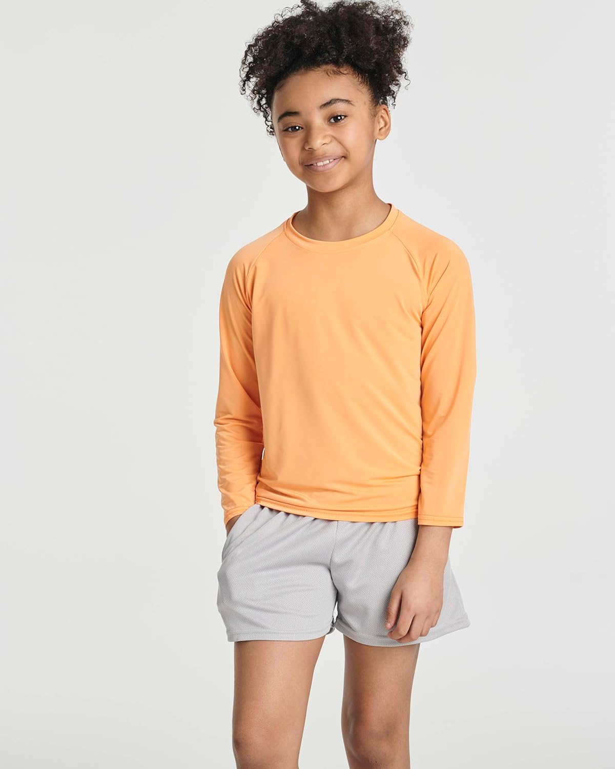 Real Essentials 4 Pack: Girls’ Rash Guard Swim Shirts – Long Sleeve UPF Sun Protection Tops (Ages 4–16) - Image 2