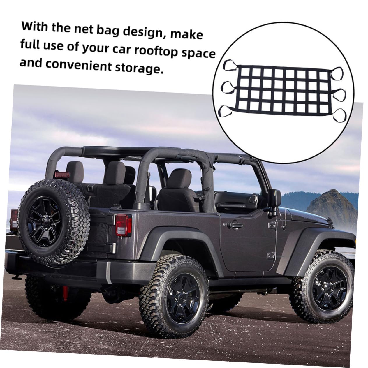 TOPBATHY 2pièces Filet à Bagages Élastique pour Toit Voiture Ou Véhicule Lot de Filets De Rangement Nylon