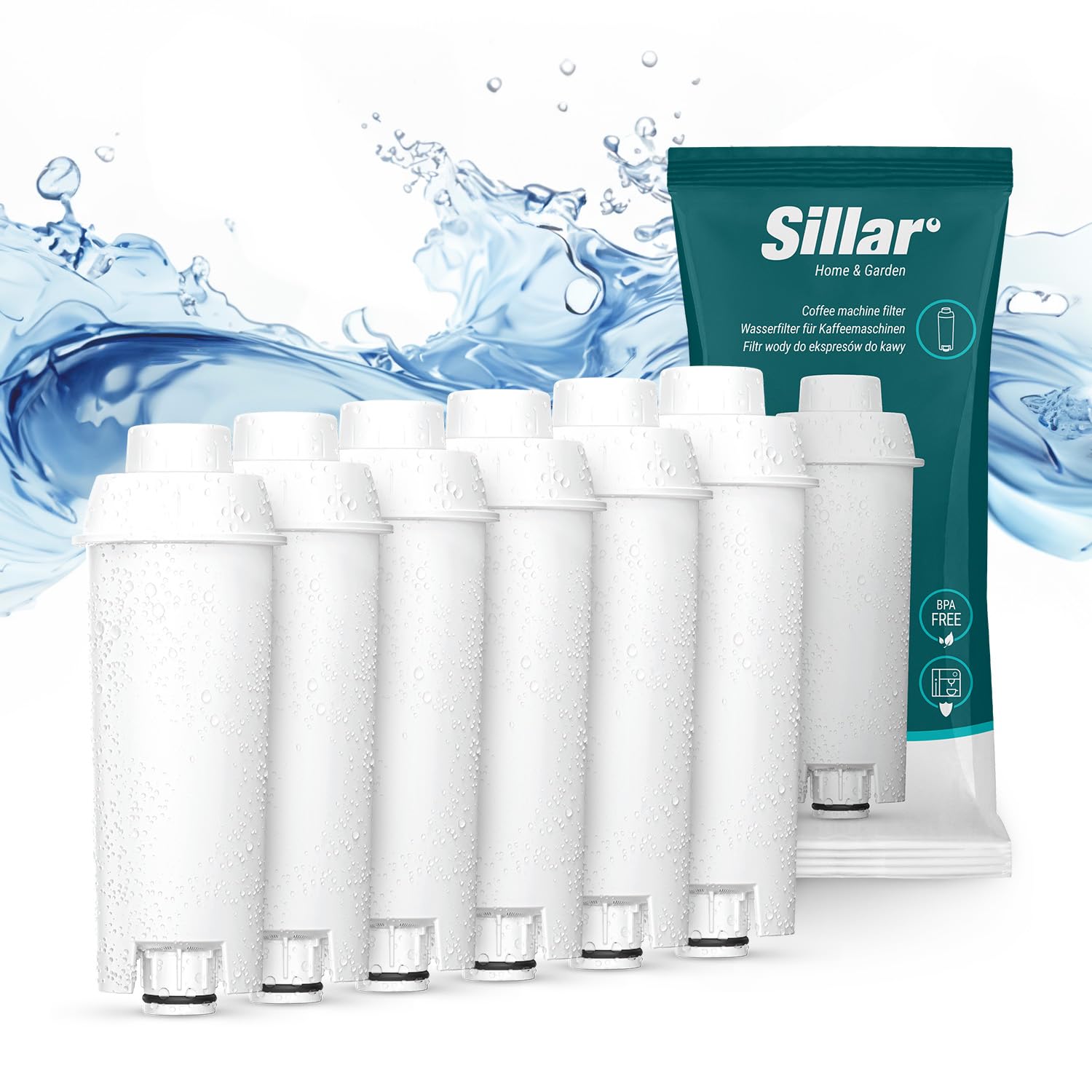 Sillar Delonghi Water Filter 6 Pack - Better Coffee! -1 Sillar Delonghi Water Filter 6 Pack - Better Coffee! -1