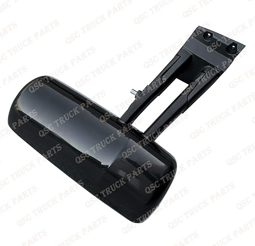 QSC Truck Parts Conjunto de espejo de puerta negro con brazos laterales derecho para Kenworth T680 T880