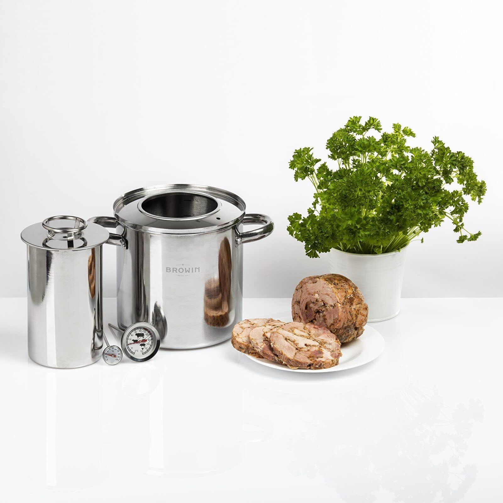 Schinkenkocher 1,5 kg im Wassermantel + Rezepte/komplettes Set