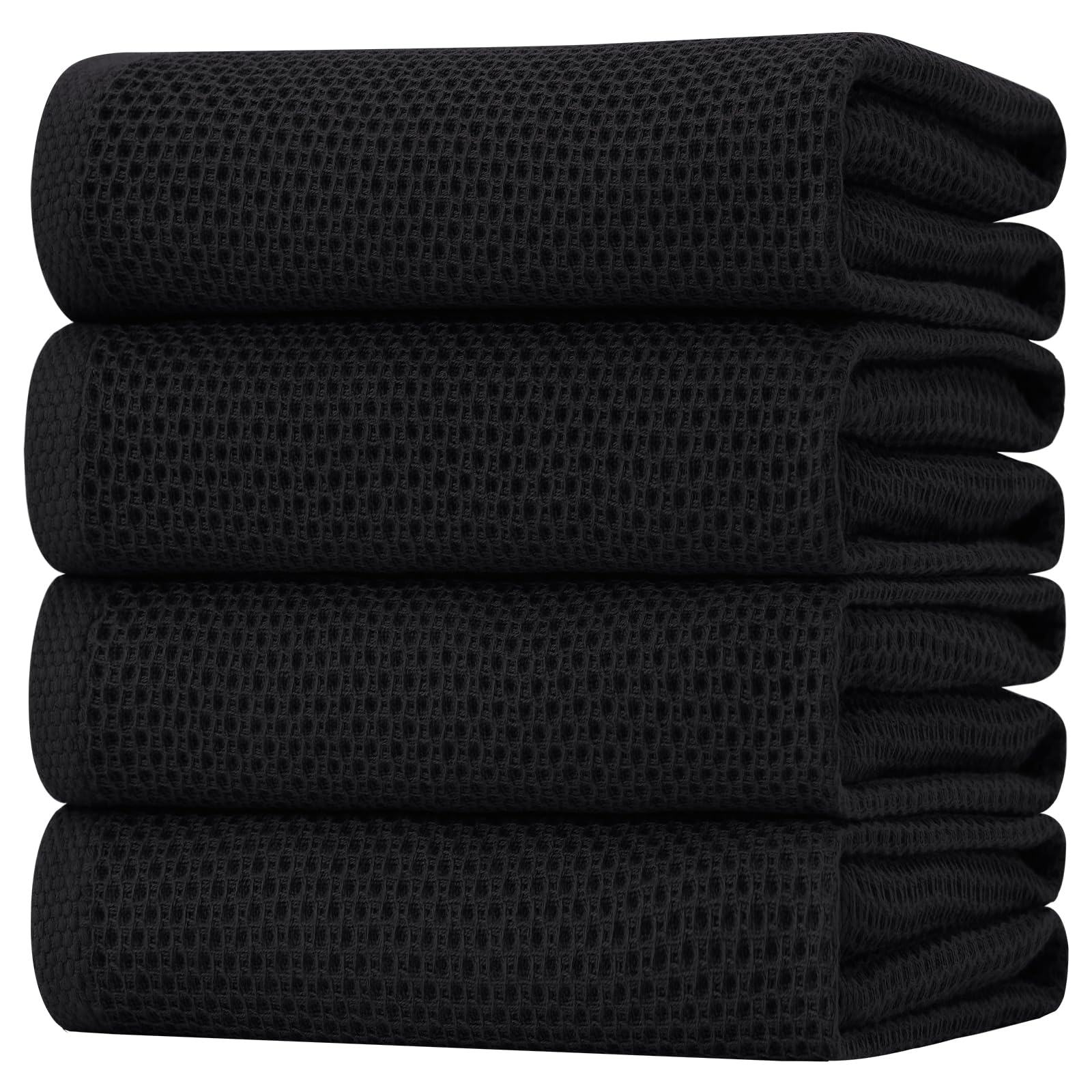 Photo 1 of ***ONLY ONE TOWEL***
Homaxy 100% Cotton Oversized Waffle Weave Kitchen Dish Towels, Ultra Soft Absorbent Quick Drying Cleaning Towel, 20 x 28 Inches, 4-Pack, Black