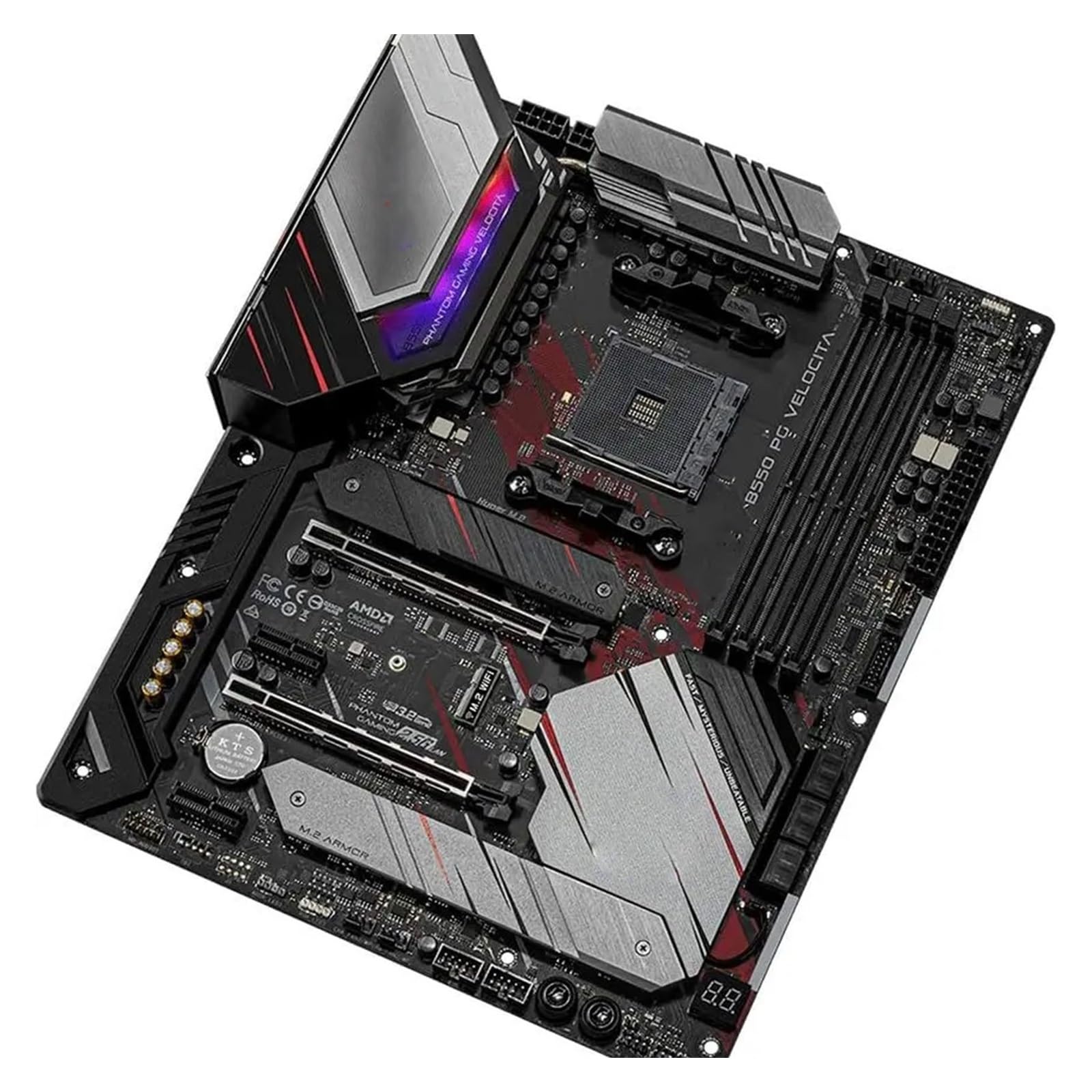 Placa Base Placa Base Fit For ASRock B550 B550M PG Velocita DDR4 128 GB NVMe SSD M.2 Compatible con Ryzen 7 5700 5600 4600G Socket AM4