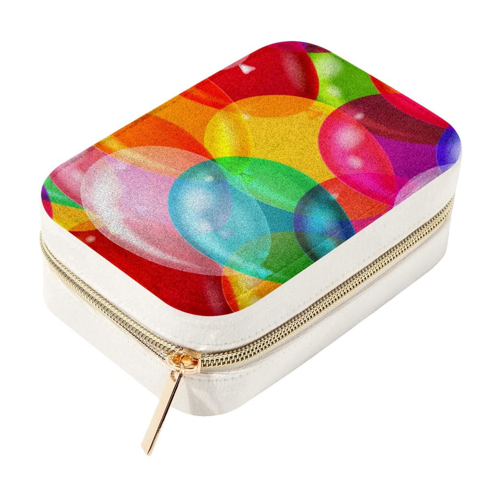 Boîte à bijoux de voyage en velours coloré avec compartiments amovibles