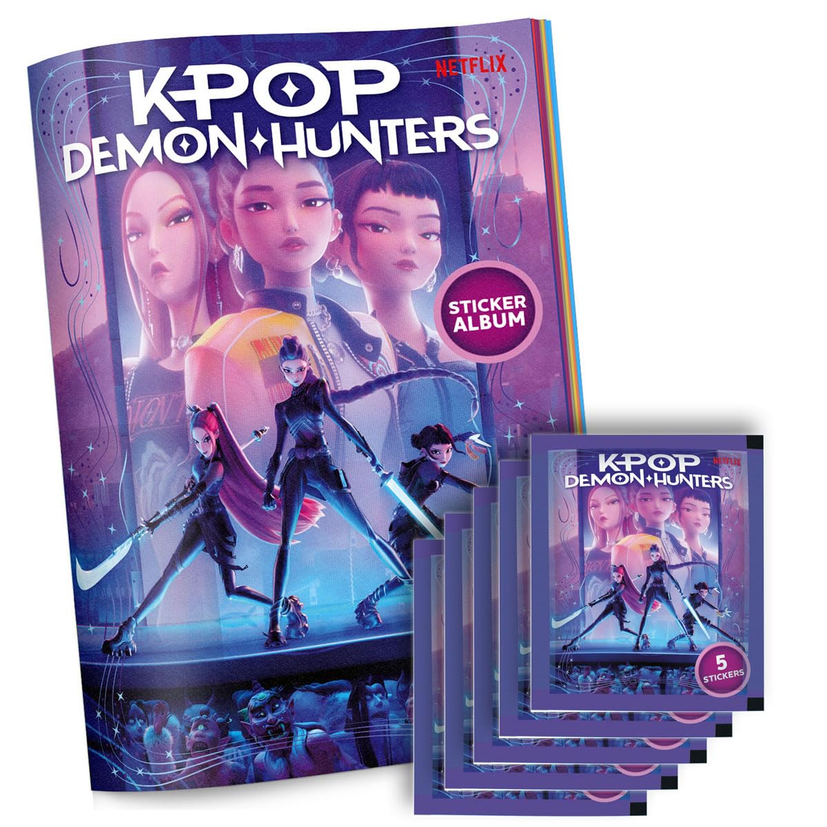 KPop Demon Hunters - Album + 5 X Packs