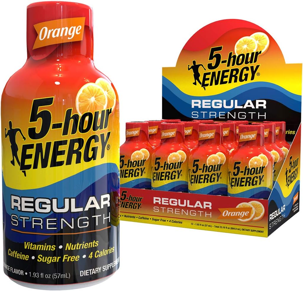 5-hour ENERGY Shot Regular Orange, 1.93 oz, 12 pack