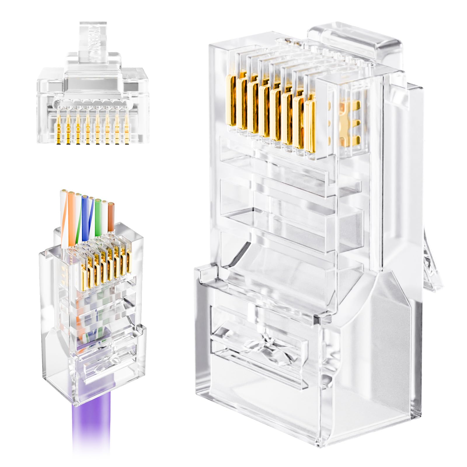 Cat5 RJ45 Connector Pass Through