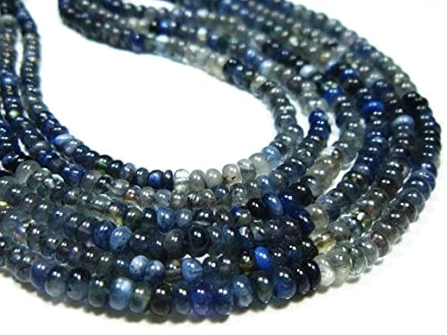 Saphir bleu en perles rondelles pour créer vos propres bijoux d'été élégants