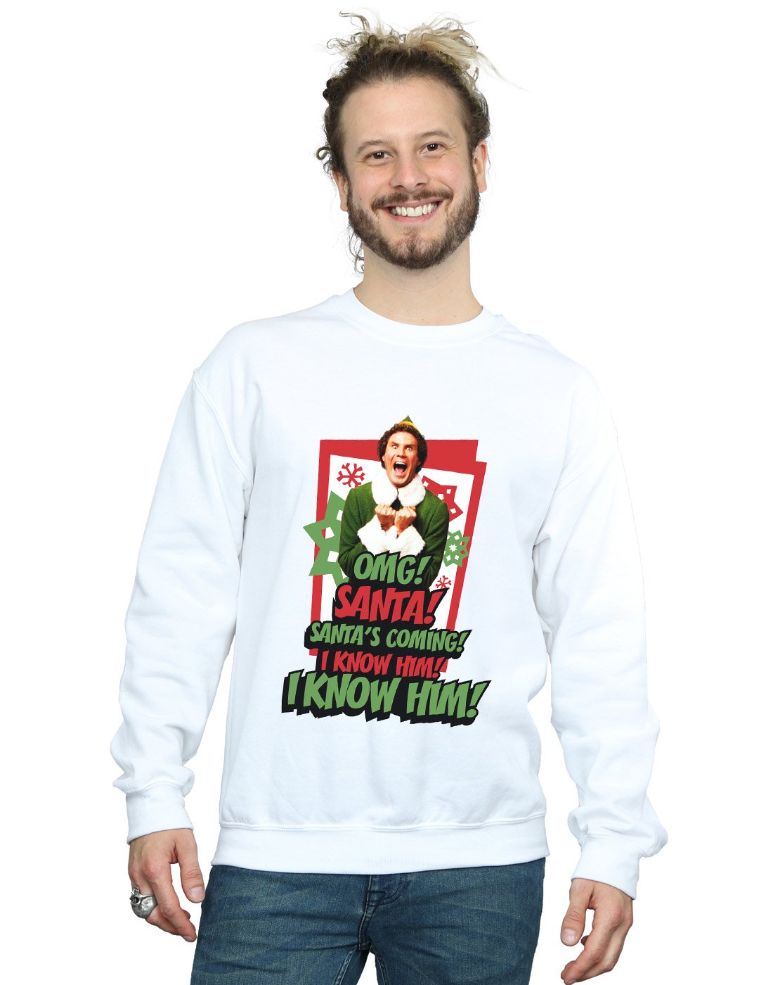 Elf Men's Buddy Logo Sweatshirt XX-Large White